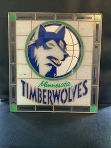 Vidrieras vintage de los años 80 Minnesota Timberwolves decoración del hogar NBA #700 - Imagen 1 de 8