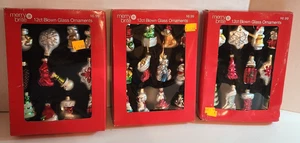 Merry Brite 12 kt mundgeblasenes Glas Weihnachten Mini Ornamente 2" ~ 2011 CVS 3 Sets von 12 - Bild 1 von 5