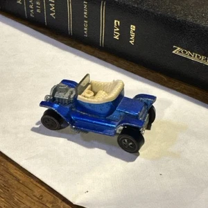 Vintage 1968 Hot Wheels Redline HOT HEAP Dark Blue White Interior ~ V11 - Picture 1 of 18