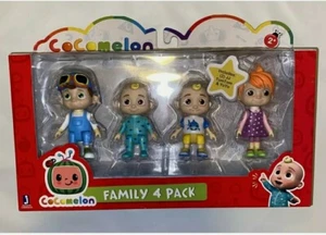 Cocomelon Family Figure 4 Pack - 3" Characters NEW IN HAND JJ, YoYo, TomTom - Picture 1 of 1
