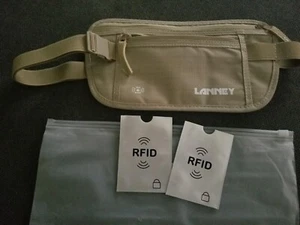 Cintura da viaggio per uomo donna blocco RFID vita nascosta colore: beige - Foto 1 di 7
