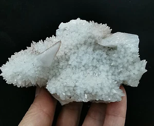 264g New Find Rare White Calcite Crystal Cluster Mineral Specimen Hubei - Picture 1 of 11