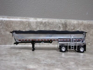 DCP 1/64 Black Chrome Mac Spread Axle Round End Dump Trailer Farm Toy - Picture 1 of 3