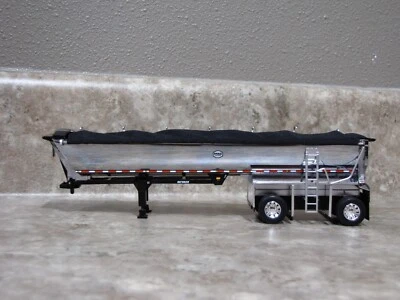 DCP 1/64 Black Chrome Mac Spread Axle Round End Dump Trailer Farm Toy - Image 1 of 3