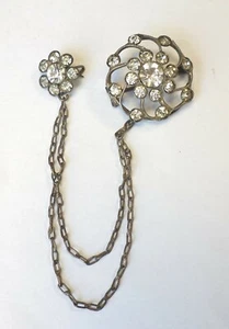 VINTAGE USSR STERLING SILVER 875 WITH STONES BROOCH! - Picture 1 of 5