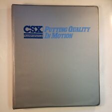 Vintage CSX Railroad Supervisor Workbook "Putting Quality In Motion" 