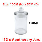 12 X Apothecary Glass Jar Clear Candle Making Wax Wedding Snack Candy Craft Soy