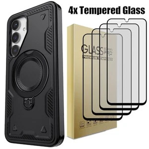 Für Samsung Galaxy A16 5G Stoßfeste Ring Ständer Hülle Cover / Hartglas - Bild 1 von 23