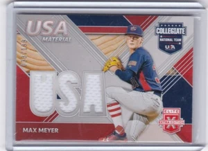 2020 Panini Elite Extra Edition USA Baseball Material Orange #33/199 Max Meyer - Bild 1 von 2