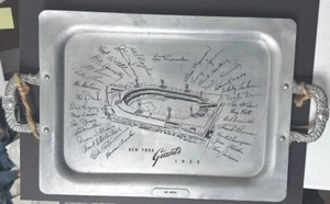 1952 New York Giants Presentation Tray Art Abifer Leo Durocher Polo Grounds MLB - Picture 1 of 5