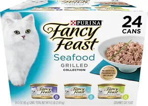 Purina Fancy Feast Wet Cat Food Seafood, 3 Oz Cans (24 Pack) 🐱🐱🐱🐱 - Picture 1 of 17