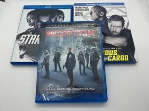 Inception, Star Trek & Precious Cargo - Blu-ray Set of 3 Action and Sci-Fi Movie - Picture 1 of 22