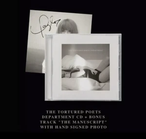 Abteilung für gefolterte Dichter CD Das Manuskript handsigniertes Foto Taylor Swift - Bild 1 von 8