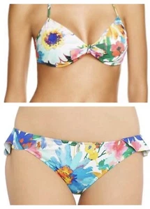 NWT POLO Ralph Lauren Daisy Floral Bikini Halter Bandeau Ruffle LARGE - Picture 1 of 5