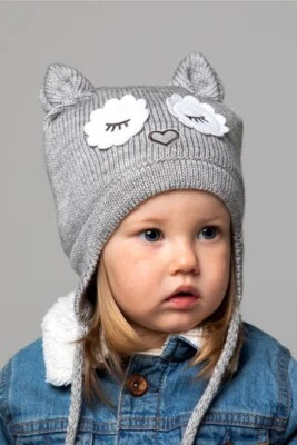  Blanco Talla: 44-48 Unisex Bebé Niño Niñas Niños Sombrero Talla: 44-48 Búho Invierno Foto 1 de 4
