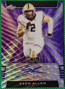 Zach Allen /15 2019 Leaf Metal Draft Purple Wave Rookie Auto RC BC Eagle Broncos - Foto 1 di 2