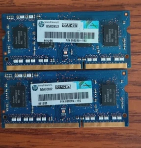 HP 656289-150 Genuine 2x2GB DDR3-1600 PC3-12800S SO-DIMM 593233-001 - Picture 1 of 1