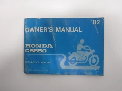 Honda CB650 Owner's Manual 1982 - Image 1 of 3