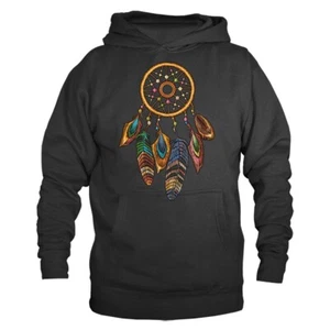 Indianer Indianer Vintage Traumfänger Feder Grafik Hoodie - Bild 1 von 10