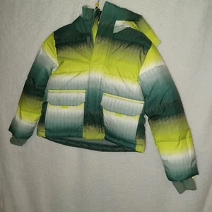Chaqueta All In Motion Boy S 6/7 Verde Tie Dye Puffer Aislada Resistente al Agua (35C) - Imagen 1 de 14