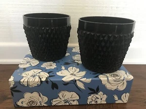 Tiara Exclusives Indian Glass Black Diamond Point Ice Tub Bucket (No lids) - Picture 1 of 3
