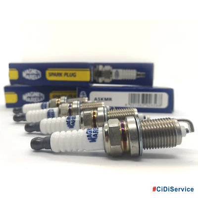 Kit 4 Candele Marelli SBN5010-11 Alfa Romeo Chevrolet Fiat Honda Opel VW Jeep - Imagen 1 de 4