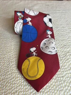 Vintage PEANUTS TIE Charlie Brown and Gang Most Valuable Player Excellent - Imagem 1 de 4