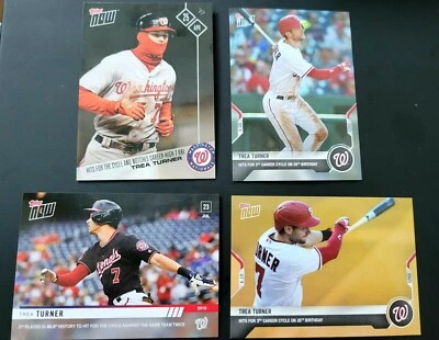 🔥 TOPPS NOW TREA TURNER 4 cycle cards 2017-2019-2021 83, 433, 559, ODB-16 - Image 1 of 4