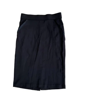 Elle schwarzer Strick Bleistift Rock Basic mit künstlichen Taschen Pull On Gr.XS - Bild 1 von 4