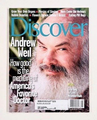 1999 Aug DISCOVER Andrew Weil NEANDERTHALS Physics of Singing METEOR SHOWER more - Image 1 of 4