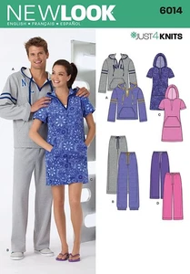 Unisex Knit Sport Hoodies Joggers Sweatpant Tunic New look 6014 Pattern Sz XS-XL - Picture 1 of 8