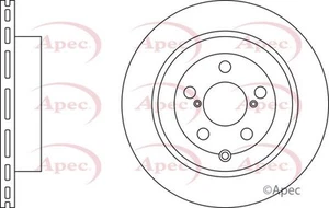 Brake Disc Rear Vented Fits Subaru Brz Outback Toyota GT 86 APEC DSK3054 - Picture 1 of 5