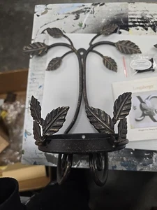 Longaberger Wandleuchter Kerzenhalter. Metall. Blätter. Bronze Optik. 4" Kerze.  - Bild 1 von 19