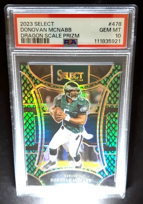 2023 Select DONOVAN MCNABB #478 Dragon Scale Prizm /70 ~ PSA 10 Mint ~ EAGLES - Image 1 of 3