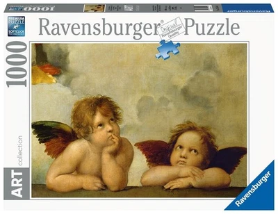 PUZZLE ravensburger PUTTI 1000 pezzi RAFFAELLO art collection 50 X 70 CM origina - Immagine 1 di 2