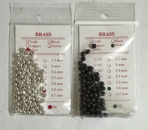 200 cuentas de latón de plata y níquel, 5/32", atar moscas - Imagen 1 de 1