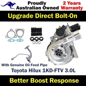 Turbo Pros Billet Turbo + Tubo de alimentación de aceite para Toyota Hilux D4D KUN26 1KD-FTV 3,0 L - Imagen 1 de 15