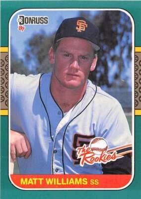 1987 Donruss Rookies #45 Matt Williams RC Rookie San Francisco Giants NM-MT - Image 1 of 2