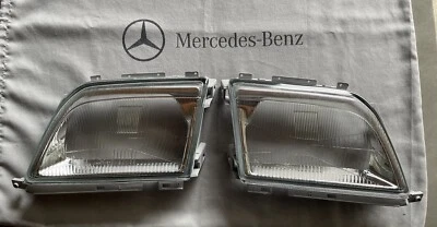 Mercedes Benz R129 SL 320, 500, 600 Euro Halogen Headlight Lens Set. NEW ! - Image 1 of 2