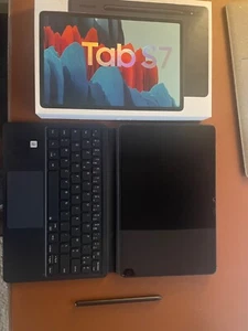 Samsung galaxy tab S7 128 Go noir + Cover-Clavier Samsung officiel + stylet - Photo 1/10