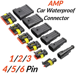 1/2/3/4/5/6 Pin Waterproof Car Electrical Wire Sealed Connector Plug Terminals - Picture 1 of 30