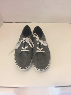  Zapato con cordones Vans gris juvenil talla 7,0 fuera de la pared para niños Foto 1 de 4