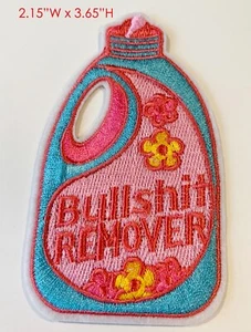 Bullshit Remover Logo Embroidered Iron On Patch - Picture 1 of 3