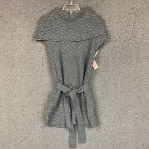 Kaisely Womens Sweater L NWT Gray Off Shoulder Wool Crochet Chunky Knit Dress - Picture 1 of 12