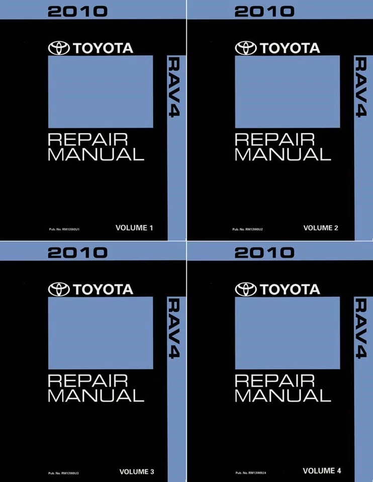 Toyota Rav4 2010 manual de reparación de taller juego completo de 4 Foto 1 de 1