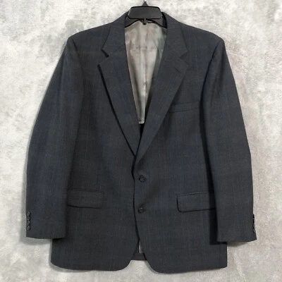 Vintage Cricketeer Sport Coat Gray Blazer Suit Jacket 48L Wool Calendar Cloth - Image 1 of 4