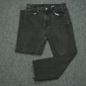 VINTAGE Levis Jeans Mens 30x26 Black 550 Regular Fit Orange Tab 90s Raw Hem - Picture 1 of 11