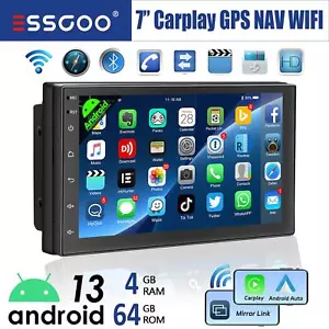 Doppel 2 DIN Android 14 4+64G Carplay Autoradio GPS NAVI Bluetooth WiFi RDS USB - Bild 1 von 13