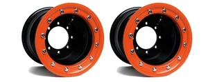 YFZ 450 450R Rear Wheels Beadlock 10x8 3+5 4/110 Alba Racing OEM Matte BO - Picture 1 of 3