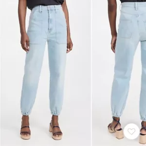 Jeans alla caviglia primaverili Mother The Wrapper Patch in pillola fredda taglia 29 - Foto 1 di 13